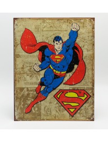 ACCESSORIES - METAL PLATE - SUPERMAN - BEIGE RED BLUE