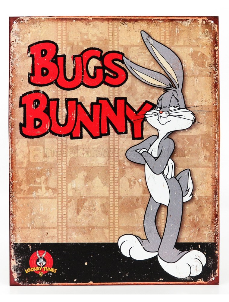 ACCESSORIES - METAL PLATE - BUGS BUNNY - BEIGE RED GREY