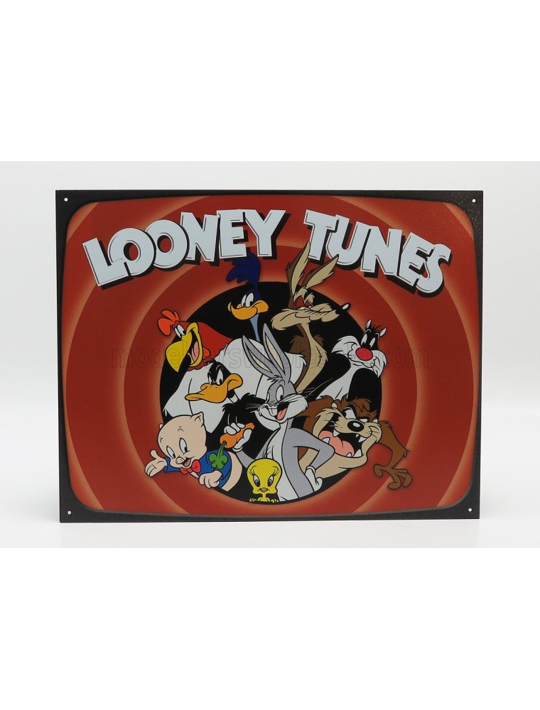 ACCESSORIES - METAL PLATE - LOONEY TUNES FAMILY - RED BROWN