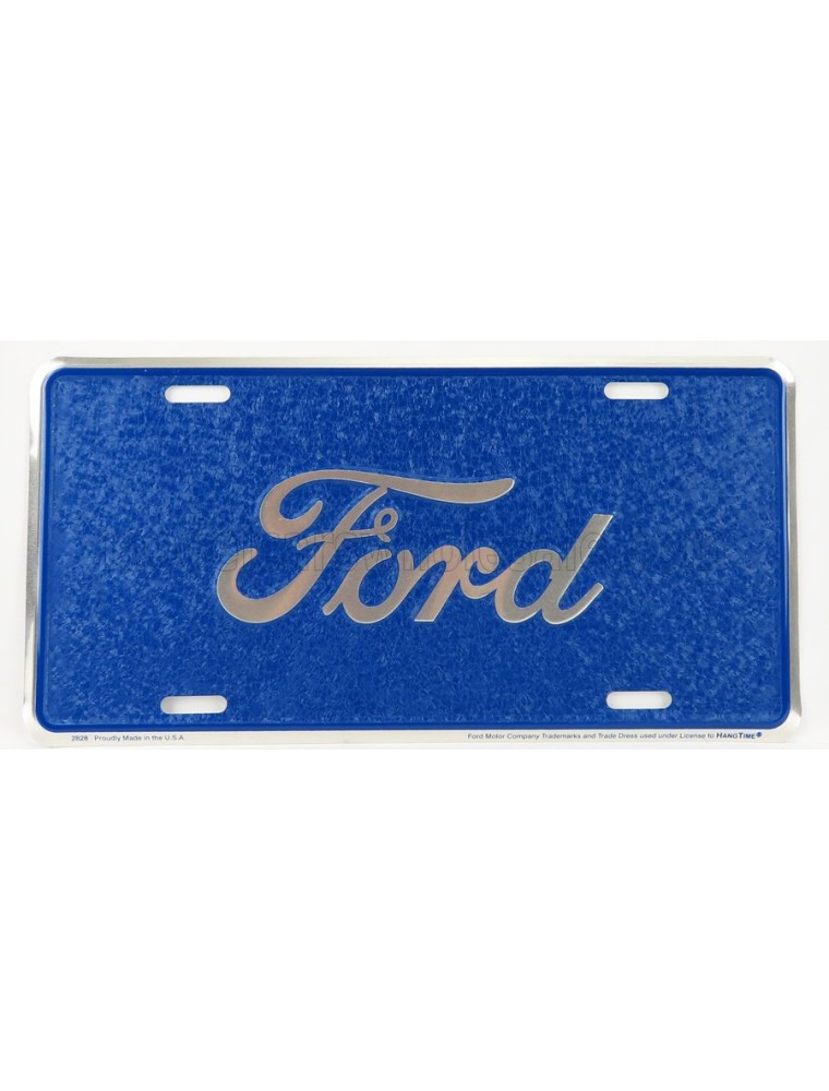 ACCESSORIES - FUNNY METAL PLATE - FORD SCRIPT MOSAIC - BLUE