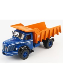 BERLIET - GLM10 TRUCK CASSONE RIBALTABILE 1953 - MOVIMENTO TERRA - BLUE ORANGE