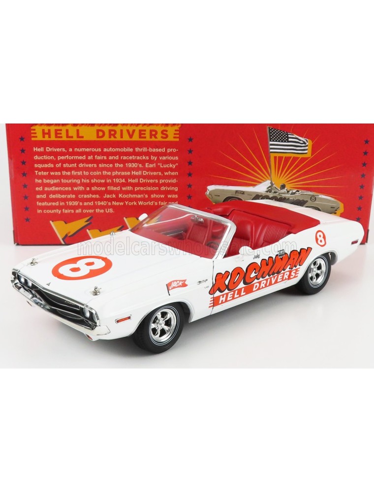 DODGE - CHALLENGER CONVERTIBILE KOCHMAN HELL DRIVERS 1970 - WHITE RED