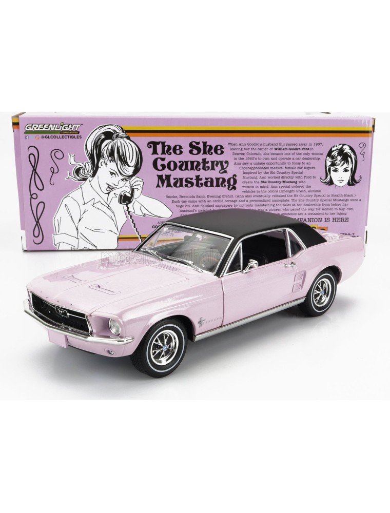 FORD USA - MUSTANG COUPE 1968 - THE SHE COUNTRY MUSTANG - PINK BLACK