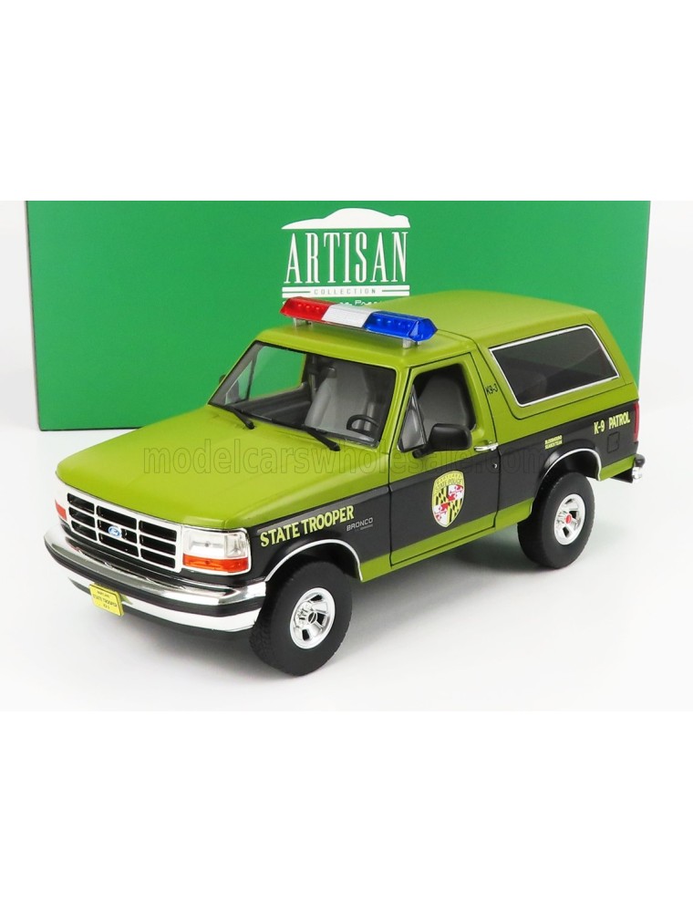 FORD USA - BRONCO MARYLAND STATE POLICE 1996 - GREEN BLACK