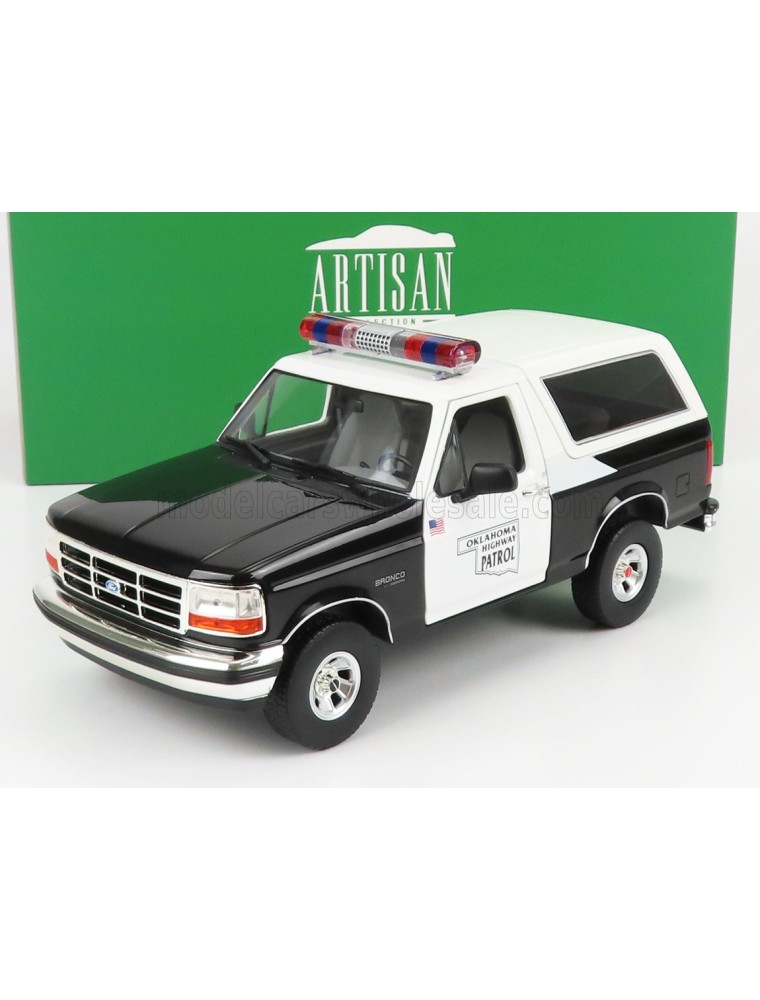 FORD USA - BRONCO OKLAHOMA HIGHWAY PATROL POLICE 1996 - BLACK WHITE