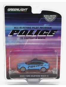 FORD USA - MUSTANG MACH-E POLICE 2022 - LIGHT BLUE BLACK