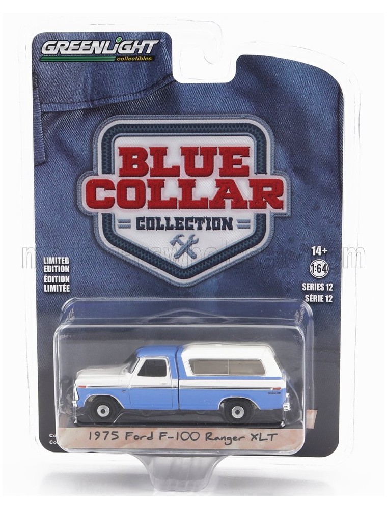 FORD USA - F-100 PICK-UP CLOSED RANGER XLT 1975 - LIGHT BLUE WHITE