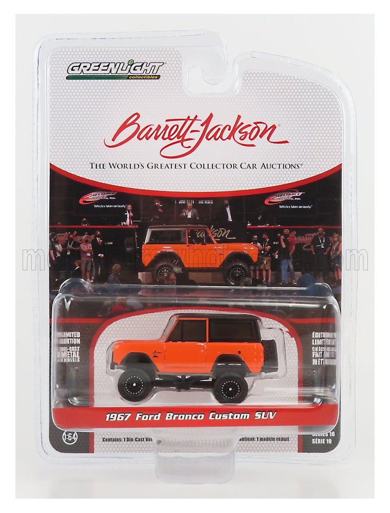 FORD USA - BRONCO CUSTOM SUV 1967 - BARRETT JACKSON - ORANGE BLACK