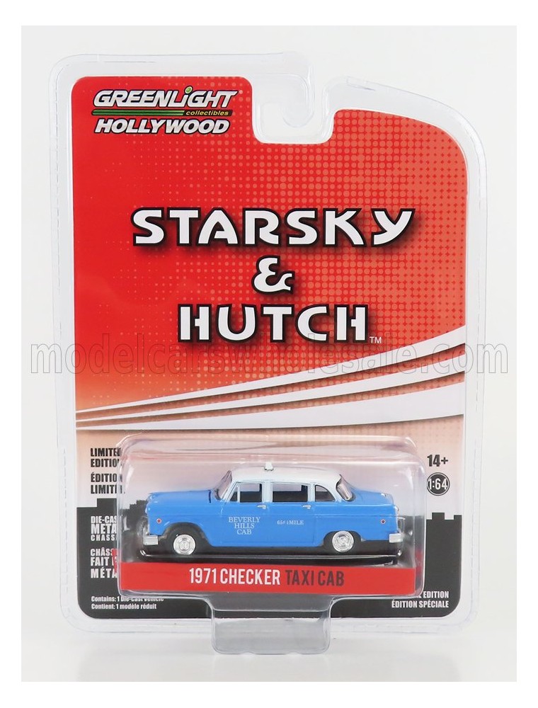 CHECKER - TAXI CAB 1971 - STARSKY & HUTCH - LIGHT BLUE WHITE