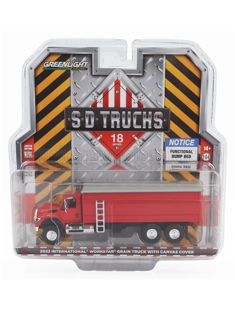 INTERNATIONAL - WORKSTAR TRUCK WITH CANVAS COVER 3-ASSI 2022 - RED