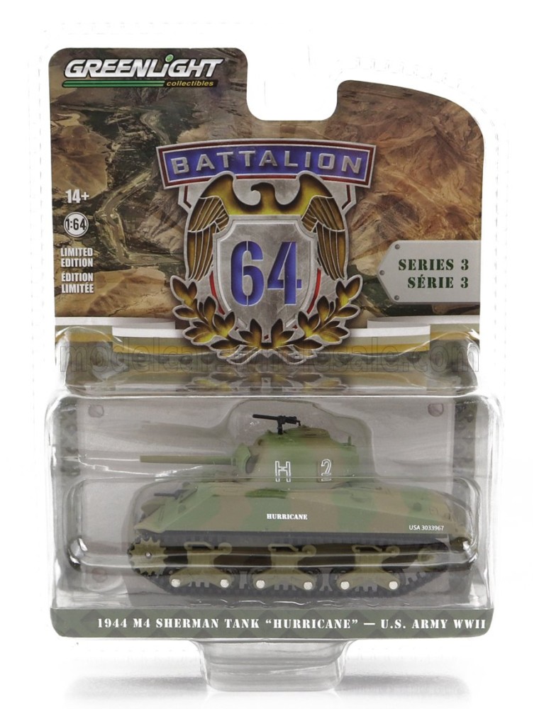 TANK - M4 SHERMAN USA ARMY WAR 1952 - MILITARY CAMOUFLAGE