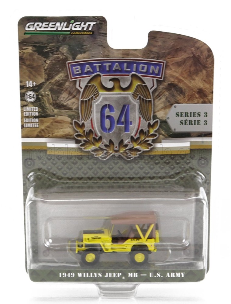 JEEP - WILLYS MB 545th MILITARY POLICE COMPANY 1949 - YELLOW