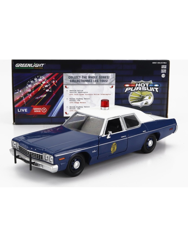 DODGE - MONACO KANSAS HIGHWAY PATROL POLICE 1975 - BLUE WHITE