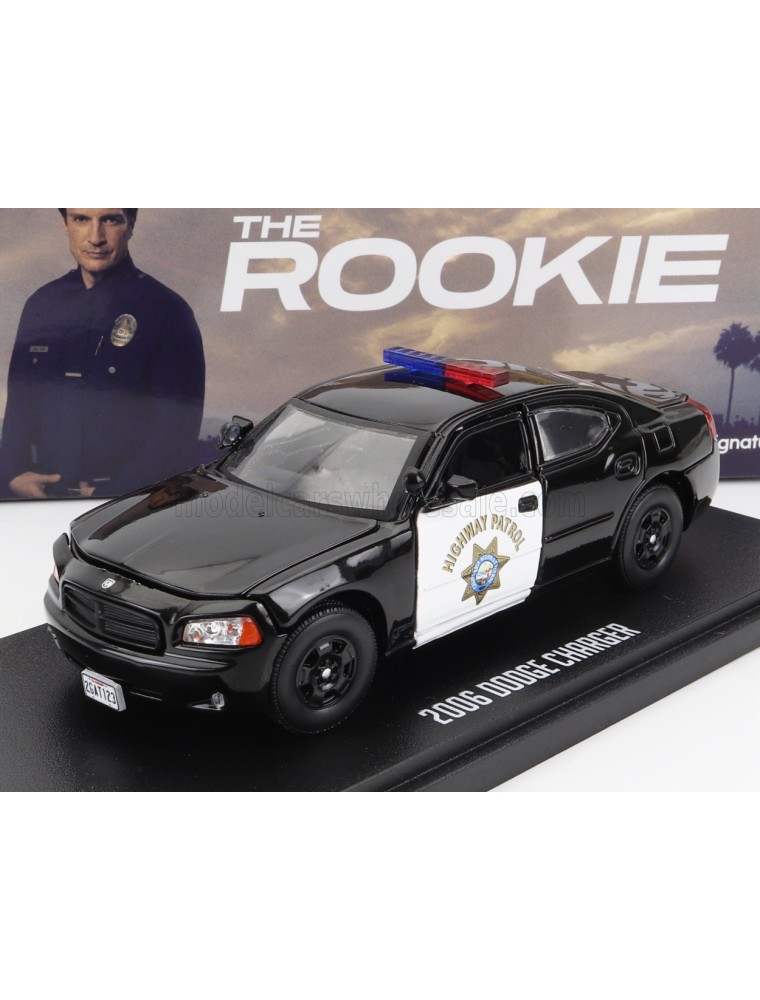 DODGE - CHARGER COUPE CALIFORNIA HIGHWAY PATROL 2006 - THE ROOKIE - BLACK WHITE