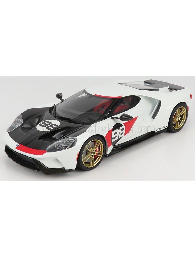 FORD USA - GT N 98 2021 - TRIBUTE 24h DAYTONA K.MILES L.RUBY 1966 - WHITE CARBON RED