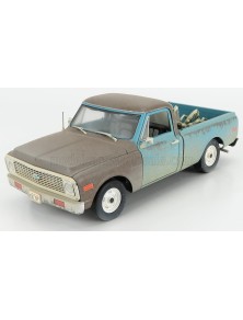 CHEVROLET - C-10 PICK-UP AND ALIEN FIGURE 1971 - INDEPENDENCE DAY - LIGHT BLUE BROWN