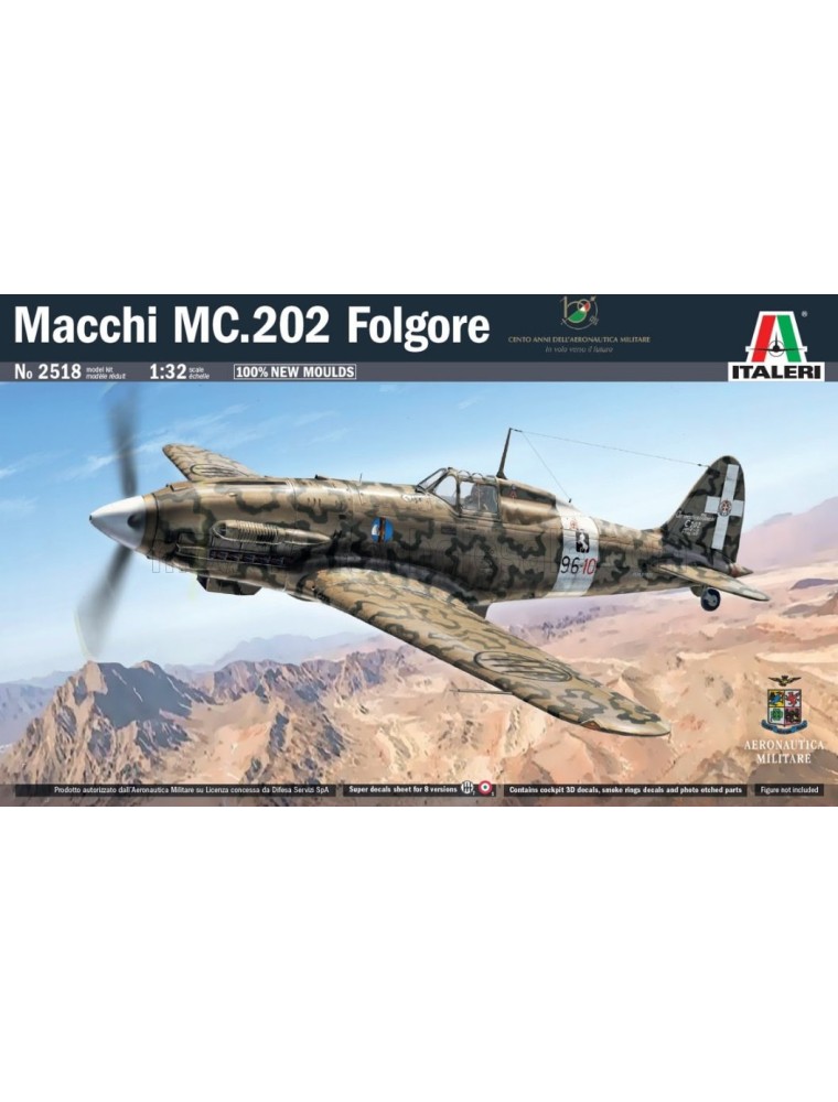 MACCHI - MC.202 FOLGORE AIRPLANE WWII ITALIA MILITARY (DECAL PER 8 VERSIONI) 1940 - /