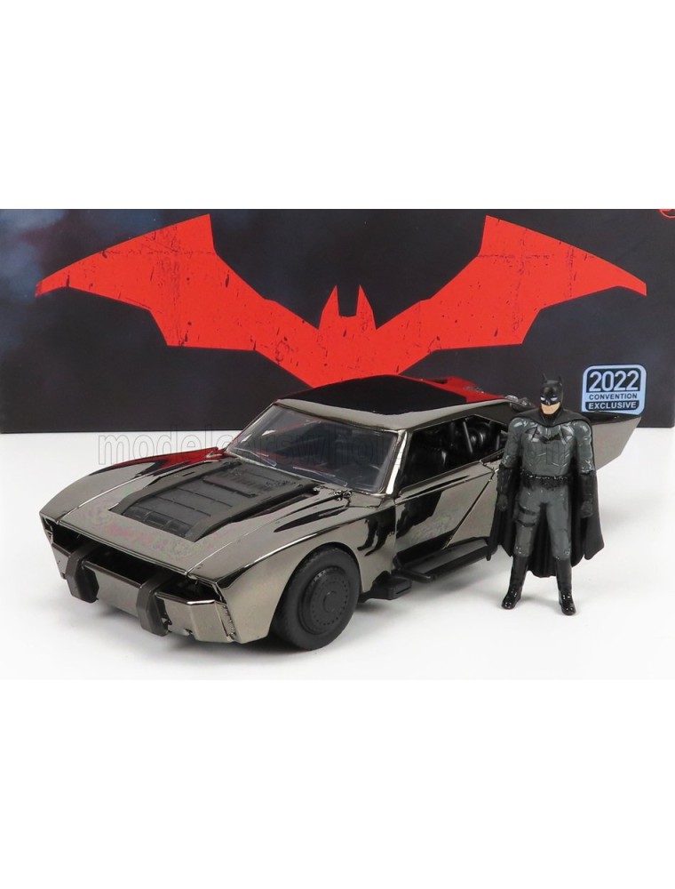 BATMAN - BATMOBILE WITH FIGURE 2022 - THE BATMAN MOVIE - CHROME