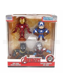 FIGURES - SET 4X AVENGERS - BLACK PANTHER - IRON MAN - ANT-MAN - CAPTAIN AMERICA - CM. 6.0 - VARIOUS