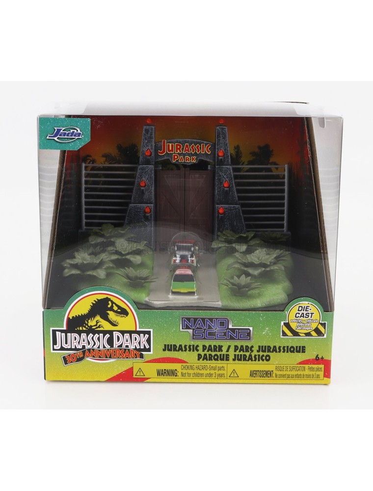 ACCESSORIES - DIORAMA - SET JURASSIC PARK WITH FORD USA EXPLORER JURASSIC PARK 1995 - JEEP WRANGLER RUBICON OPEN 1999 - VARIOUS