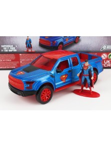 FORD USA - F-150 RAPTOR PICK-UP WITH SUPERMAN FIGURE 2018 - RED BLUE