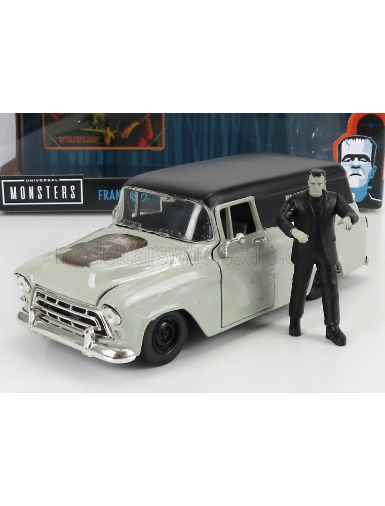 CHEVROLET - SUBURBAN WITH FRANKENSTEIN FIGURE 1957 - GREY BLACK