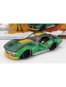 CHEVROLET - CORVETTE ZL1 STINGRAY 1969 WITH CAMMY STREET FIGHTER FIGURE - GREEN YELLOW