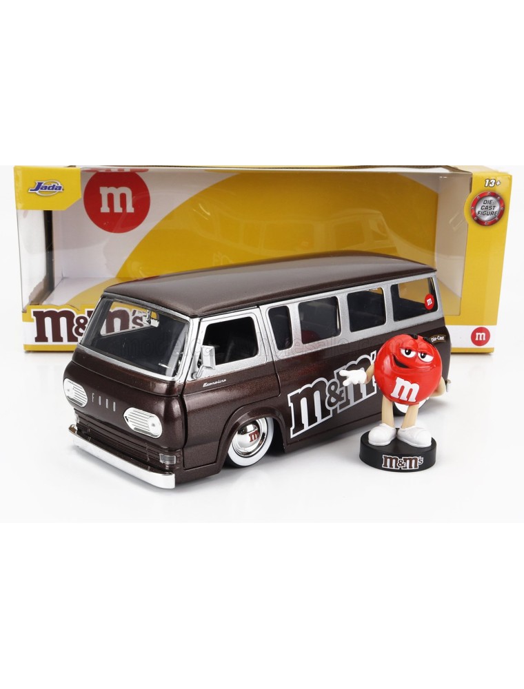 FORD USA - ECONOLINE MINIBUS WITH M&M's FIGURE 1965 - BROWN