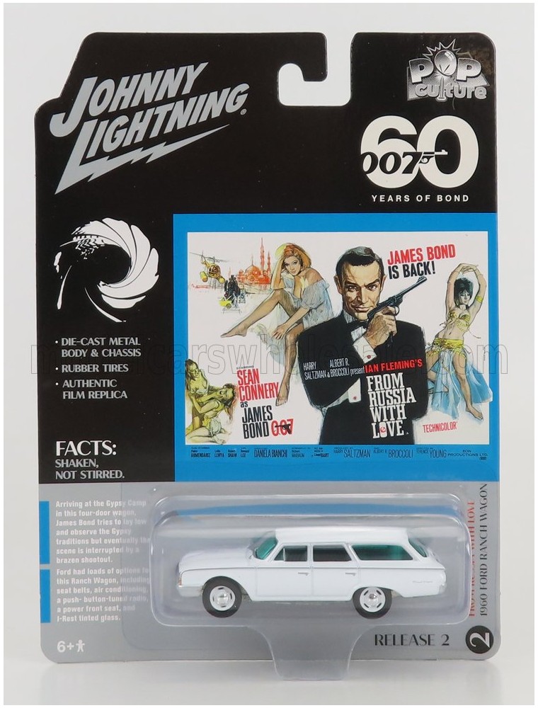 FORD USA - RANCH STATION WAGON 1960 - 007 JAMES BOND - FROM RUSSIA WITH LOVE - DALLA RUSSIA CON AMORE - WHITE