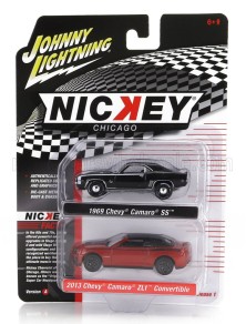 CHEVROLET - SET 2X CAMARO SS 1969 + ZL1 CABRIOLET CLOSED 2013 - BLACK RED