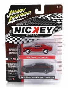 CHEVROLET - SET 2X CAMARO SS 1969 + ZL1 CABRIOLET CLOSED 2013 - BLACK RED