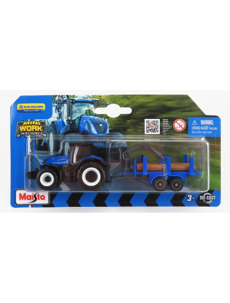 NEW HOLLAND - T7-315 TRACTOR WITH TRAILER 2018 - BLUE WOOD