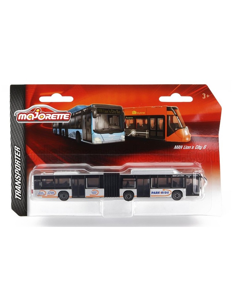 MAN - LION'S CITY 6 AUTOBUS SNODATO A SOFFIETTO 2010 - SILVER BLACK ORANGE