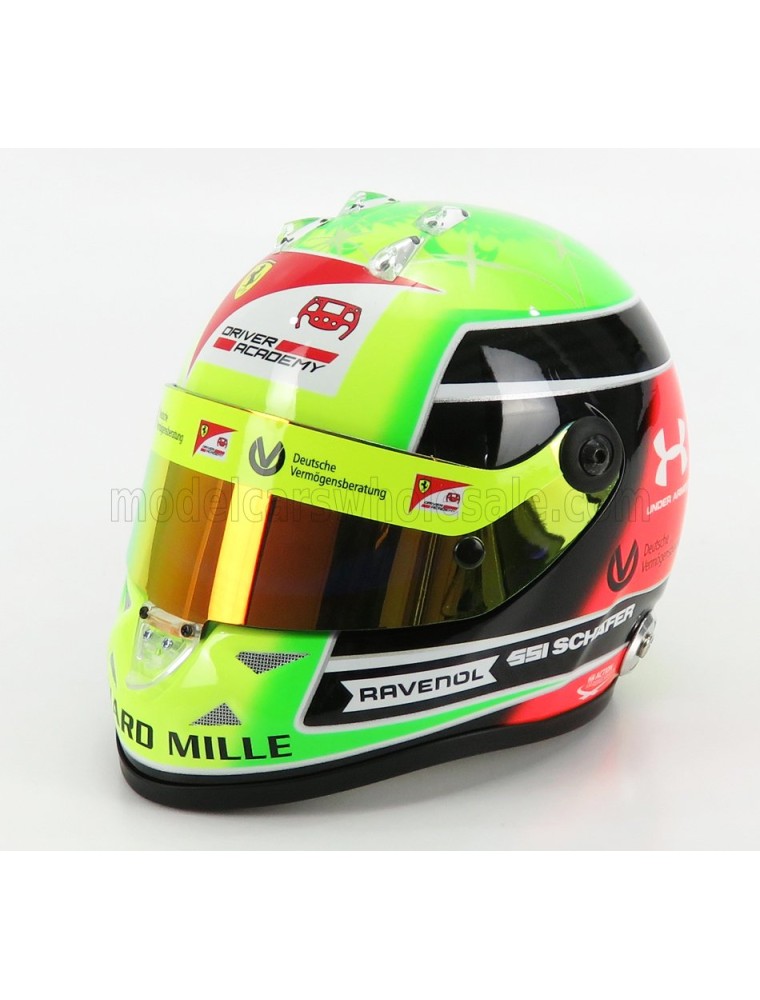 SCHUBERTH HELMET - F2  CASCO HELMET DALLARA TEAM PREMA RACING N 20 SEASON MICK SCHUMACHER 2020 F2 WORLD CHAMPION - YELLOW GREEN 