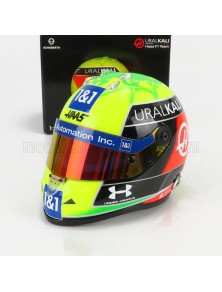 SCHUBERTH HELMET - F1 CASCO HELMET VF-21 TEAM URALKALI N 47 SEASON 2021 MICK SCHUMACHER - GREEN RED BLACK YELLOW