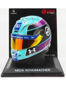 SCHUBERTH HELMET - F1 CASCO HELMET VF-22 TEAM HAAS N 47 MIAMI GP 2022 MICK SCHUMACHER - LIGHT BLUE BLACK