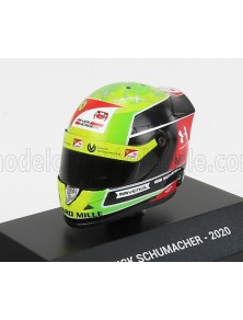 SCHUBERTH HELMET - F2 KEYRING HELMET DALLARA TEAM PREMA RACING N 20 SEASON MICK SCHUMACHER 2020 F2 WORLD CHAMPION - YELLOW GREEN