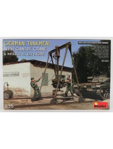 FIGURES - SOLDATI - SOLDIERS MILITARY GERMAN TANKMEN WITH GANTRY CRANE 1944 - /