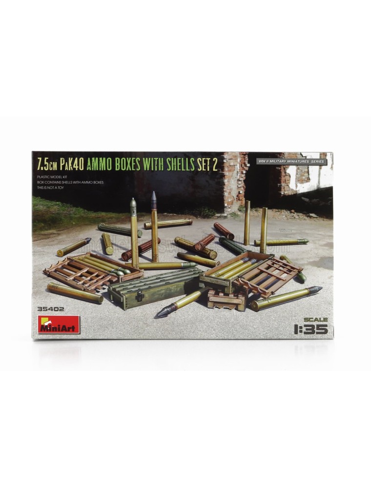 ACCESSORIES - MILITARY 7.5CM PAK40 AMMO BOXES WITH SHELLS SET 2 - /