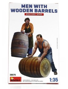 FIGURES - MEN WITH WOODEN BARRELS - /