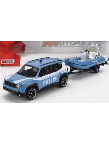 JEEP - RENEGADE POLICE CON CARRELLO E GOMMONE 2017 - TRAILER AND MOTORBOAT - LIGHT BLUE WHITE