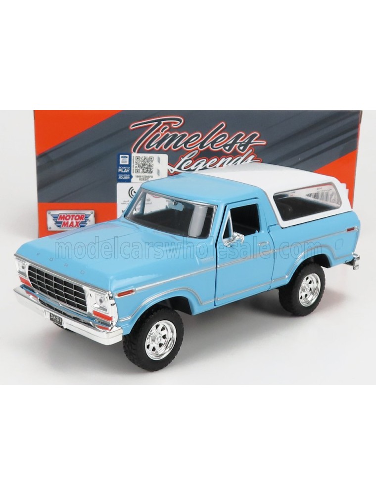 FORD USA - BRONCO HARD-TOP CLOSED 1978 - LIGHT BLUE WHITE