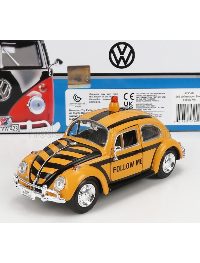 VOLKSWAGEN - BEETLE AIRPORT FOLLOW ME SERVICE CAR 1968 - YELLOW BLACK