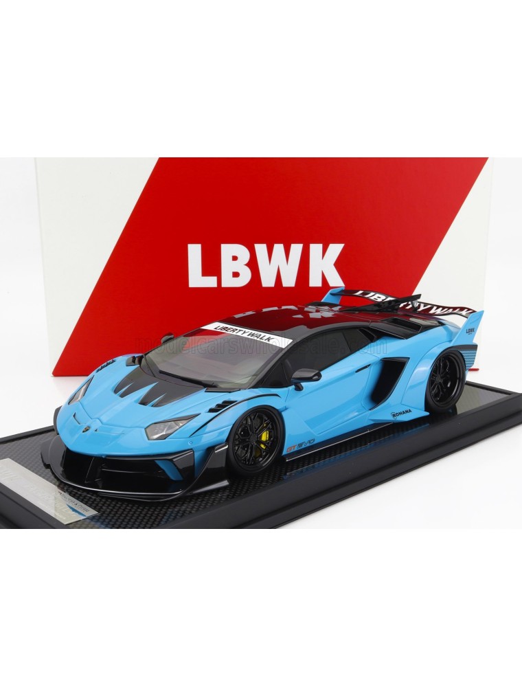 LAMBORGHINI - AVENTADOR GT EVO LBWK LB-WORKS 2019 - SKY BLUE CARBON BLACK