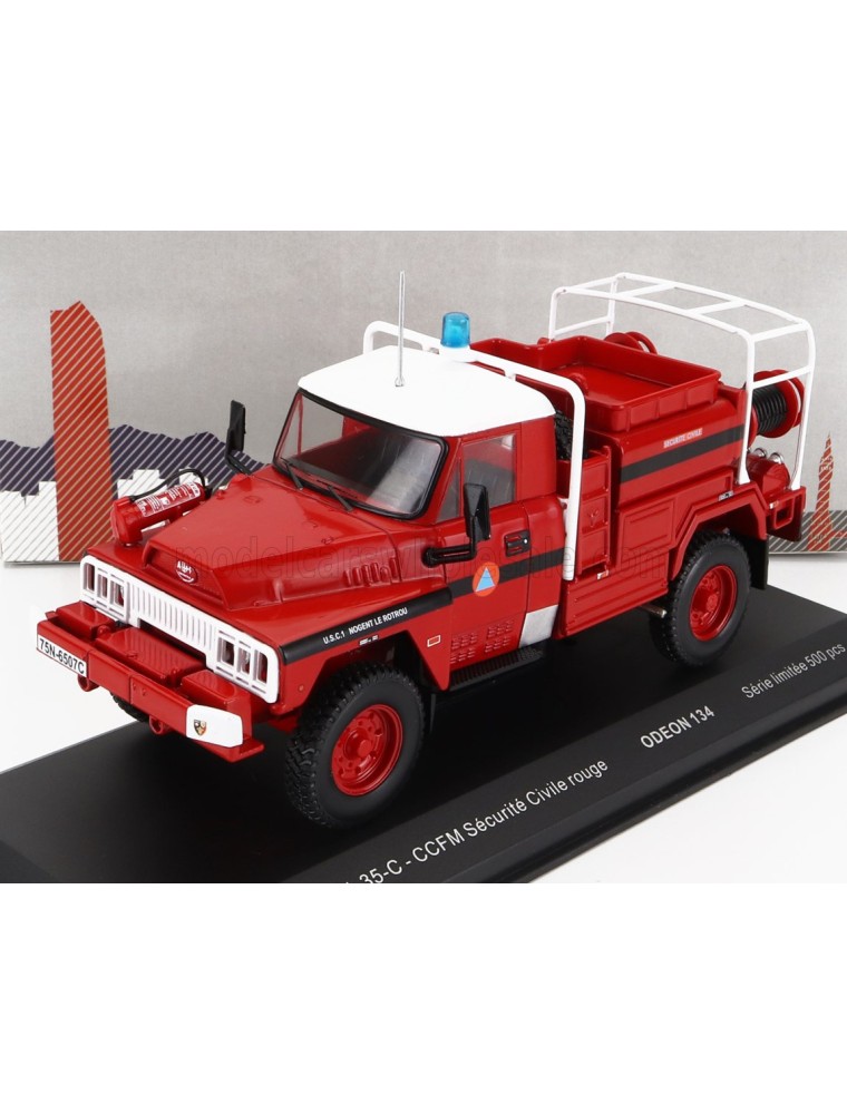 ACMAT - TPK 4-35-C TANKER TRUCK CCFM SECURITE CIVILE 1985 - RED WHITE