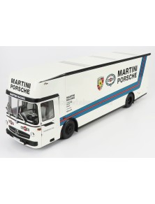 MERCEDES BENZ - O317 TRUCK CAR TRANSPORTER PORSCHE MARTINI RACING 1968 - WHITE BLUE