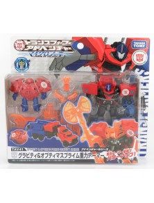 TAKARA-TOMY - TRANSFORMERS GRAVITY OPTIMUS PRIME CM. 12.0 - RED BLUE