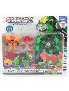 TAKARA-TOMY - TRANSFORMERS VOLCANO GRIMLOCK CM. 12.0 - GREEN BLACK ORANGE