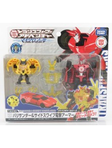 TAKARA-TOMY - TRANSFORMERS BARITHUNDER & SIDESWIPE CM. 12.0 - RED BLACK YELLOW