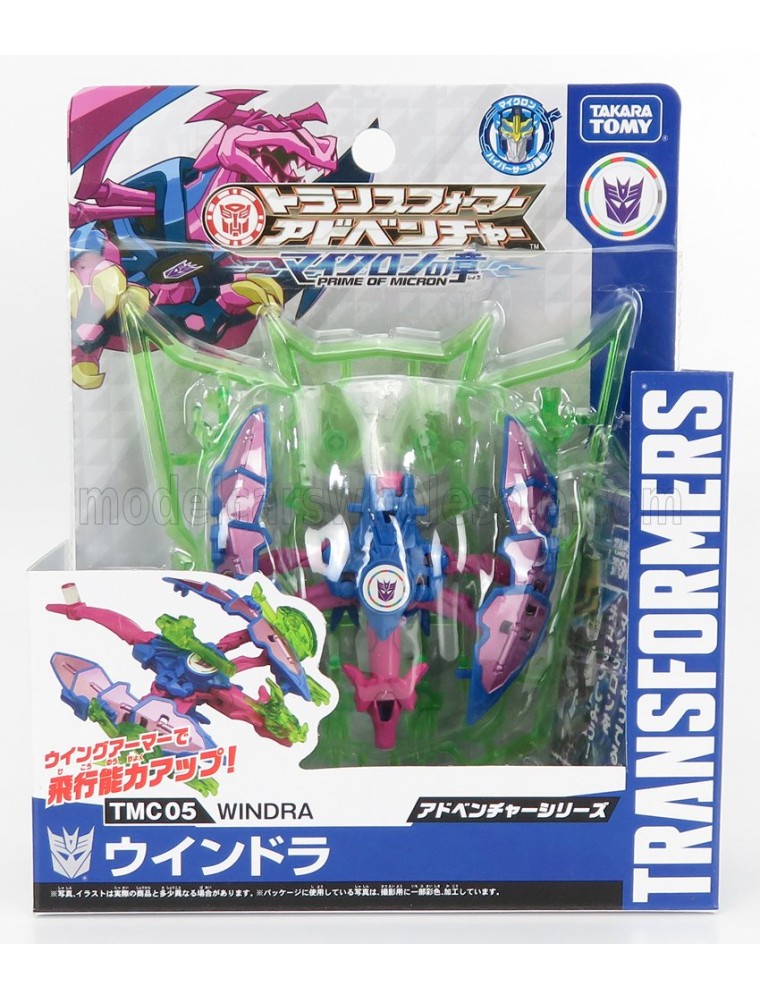 TAKARA-TOMY - TRANSFORMERS ADVENTURE TMC05 WINDRA CM. 7.5 - BLUE PINK